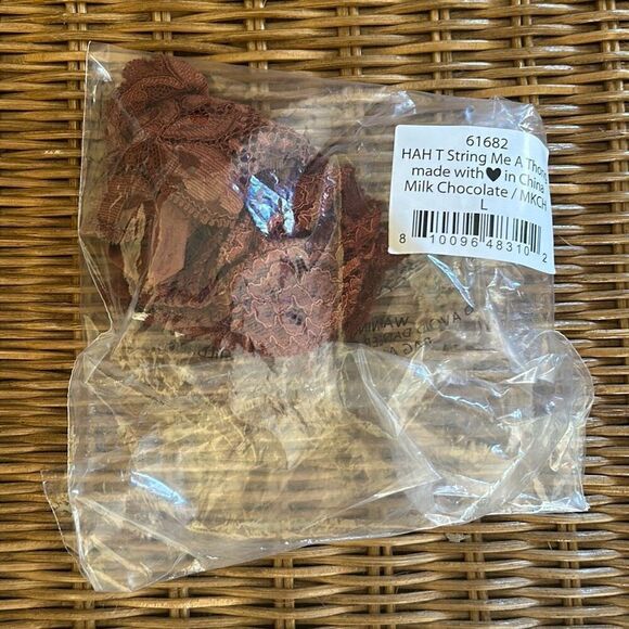 🐿️ NWT We Are HAH x Revolve T String Me A Thong In Milk Chocolate Size Large - Picture 6 of 8